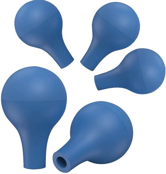 Set di pipette a 5 pezzi - Rubinetto di gocciolamento in gomma - Sfere aspiranti - Attrezzatura di laboratorio - Gomma di alta qualità - Duraturo e sicuro