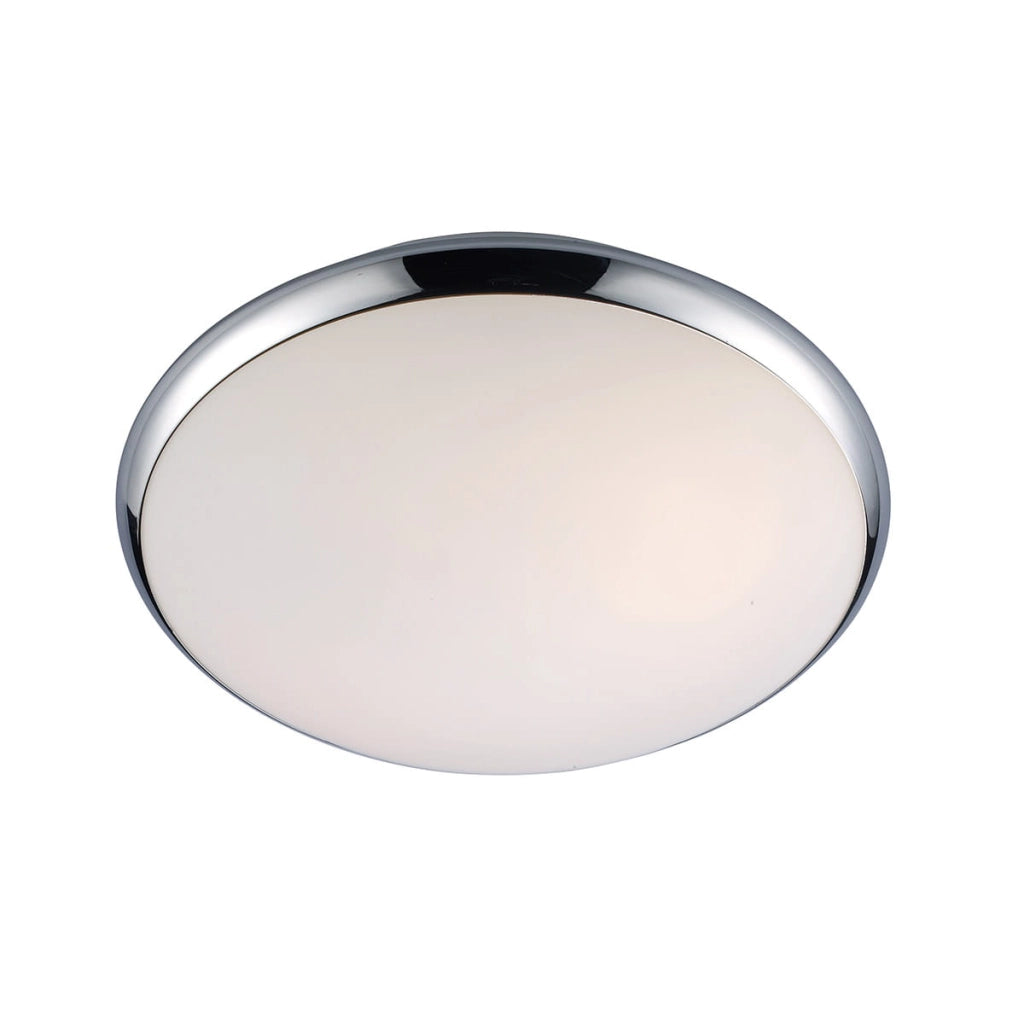 Plafoniera Italux Krelo E27 IP44 23,5cm cromo/bianco
