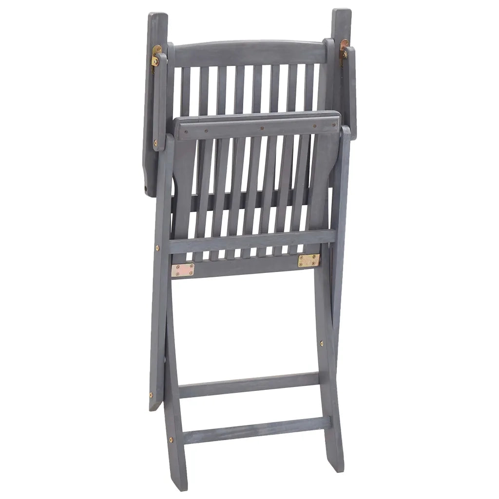 Sedie da Giardino Pieghevoli 4pz con Cuscini in Massello Acacia 3064527