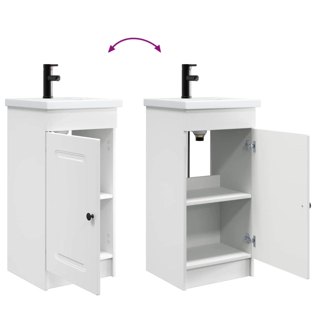 Mobile da bagno con Lavabo | Armadio Lavabo Bianco 42 x 40 x 84,5 cm