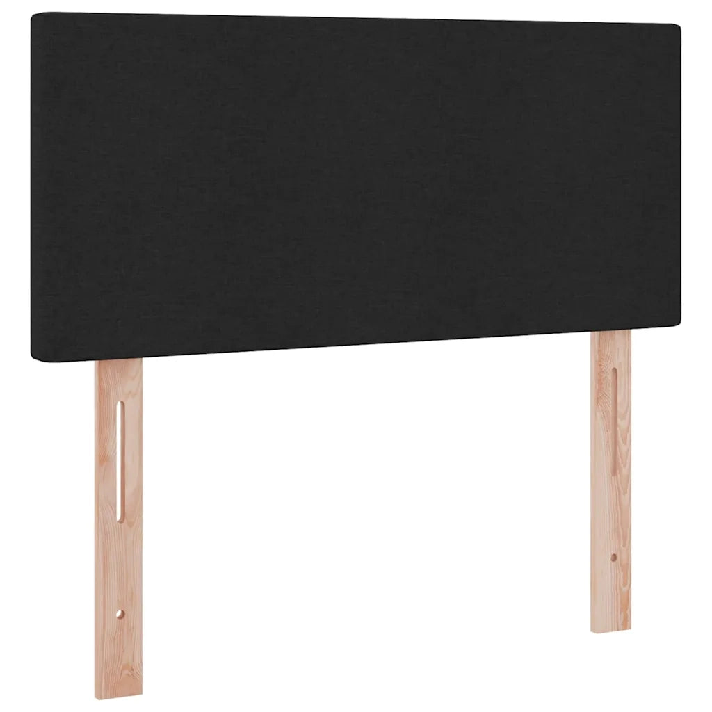 Letto con contenitore e LED con led Nero 90 x 200 cm Tessuto 3371057