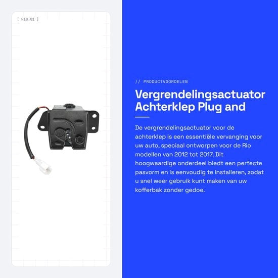 Vergrendelatorelettrico per portiera posteriore - sostituzione - uso professionale - motore di blocco portiera - installazione facile - sistema di azionamento del blocco portiera - codice OEM 81230-1W210