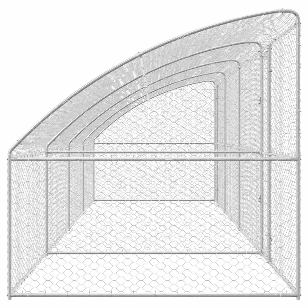 Cuccia per cani 4 pcs Argento 8 x 2 x 2 m Acciaio zincato