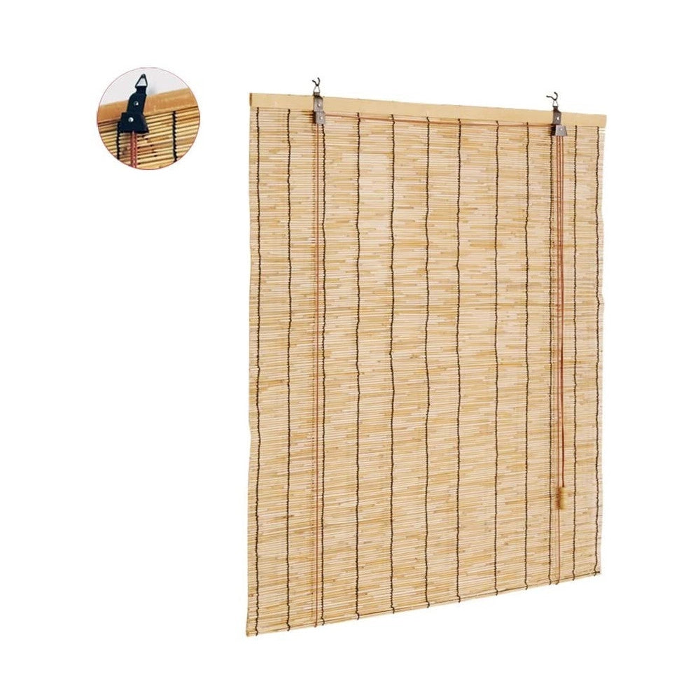 Trade Shop - Tapparella Tenda Arella Avvolgibile In Listelli Di Bambù Naturale 100 X 180 Cm -