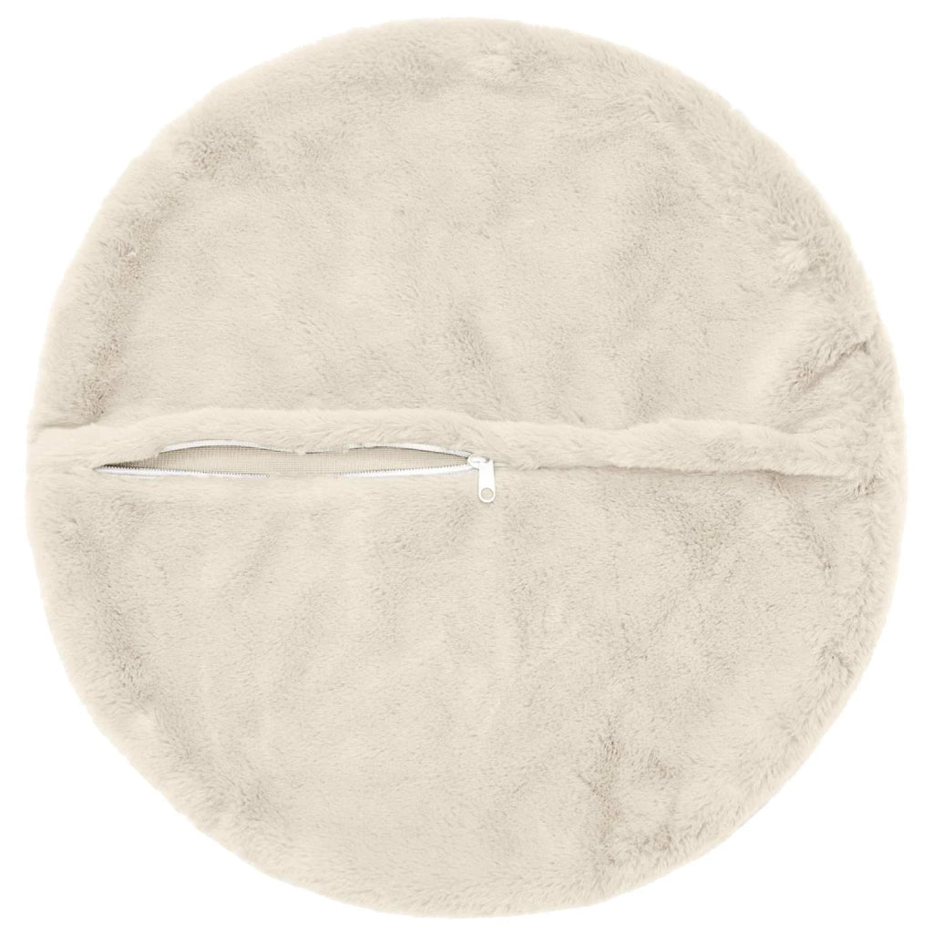 Federa 2 pz HEERLEN Bianco Ø 40 cm Pelliccia di Coniglio Finta 922469