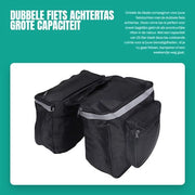 Tas da Sella Grande Capacità - Doppio Porta Oggetti - Impermeabile - Design Riflettente - 25L - Materiale Sostenibile