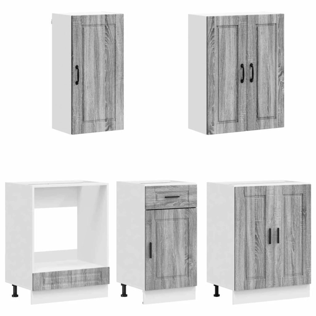 Unità Cucina PORTO 5 pcs Sonoma grigio Legno ingegnerizzato 3438281