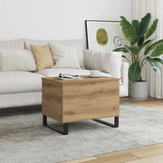Tavolino Salotto-Tavolino da soggiorno-Tavolo Rovere Artigianale 60x44,5x45 cm in Truciolato