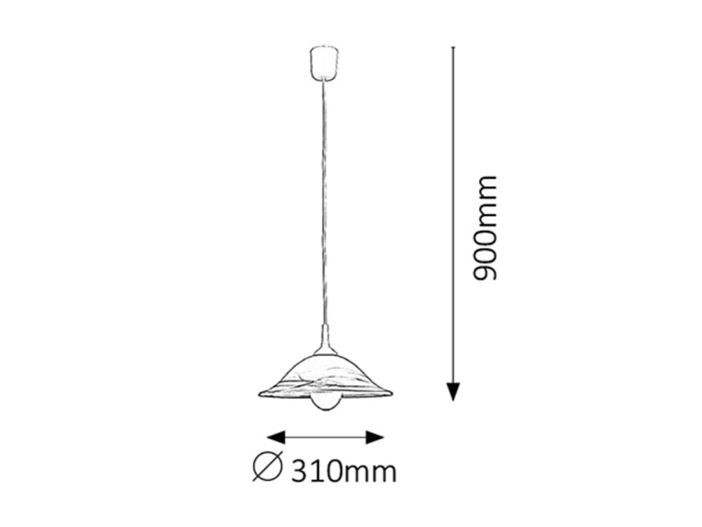Lampada a sospensione Rabalux Alabastro Ø31 E27 60W