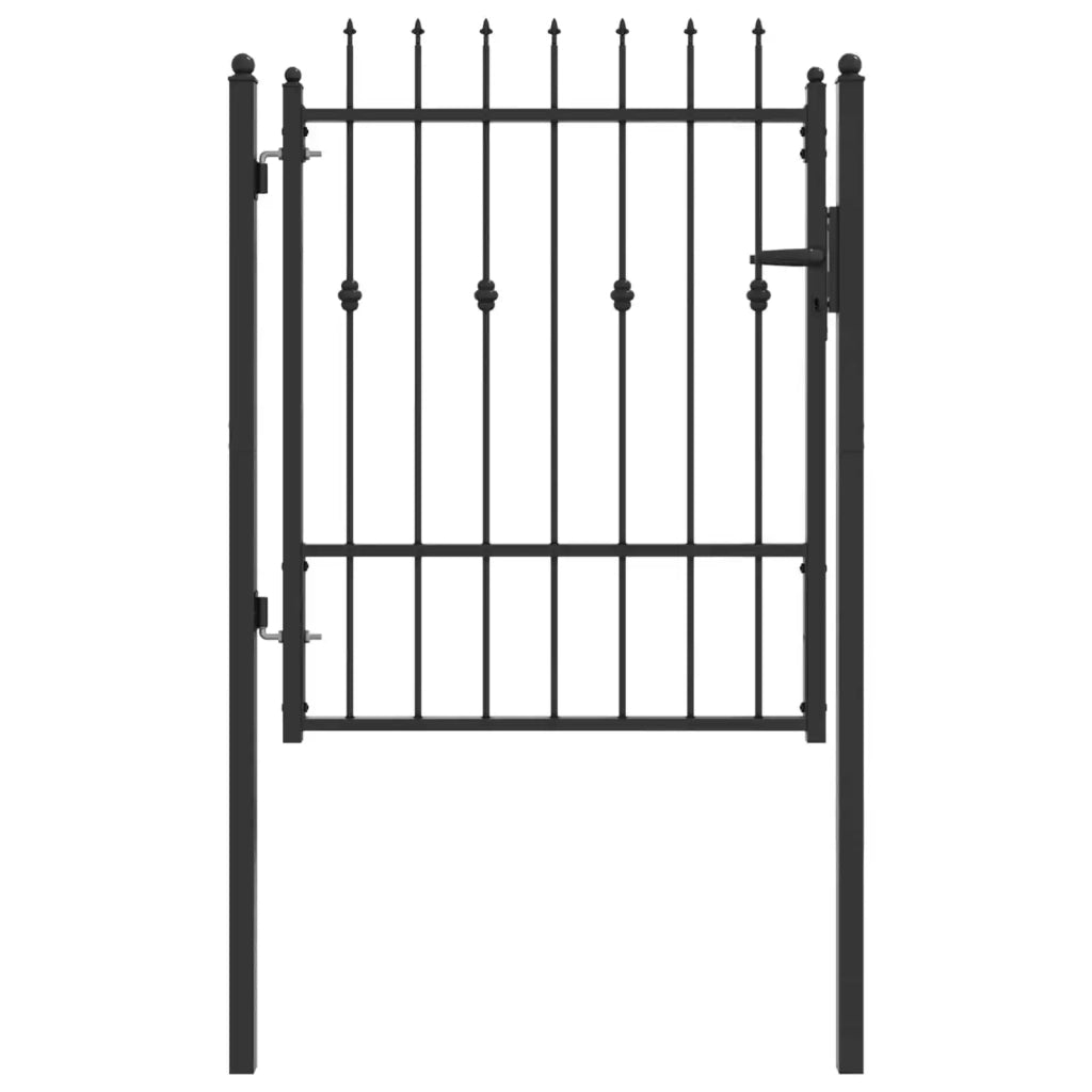 Cancello per recinzione HORST 100 x 125 cm Metallo Nero CFW7217092