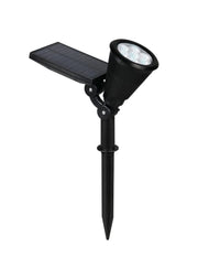 Faretto solare da giardino LED RGBW nero regolabile IP44