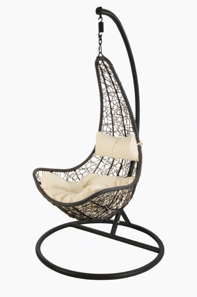 Poltrona Sedia Appesa Pensile Rattan Intrecciato 79X70X120 - Biacchi Ettore