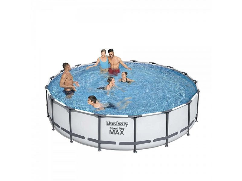 Piscina da giardino fuori terra Steel Pro Max Bestway 56462, tonda 549x122cm con pompa e filtro