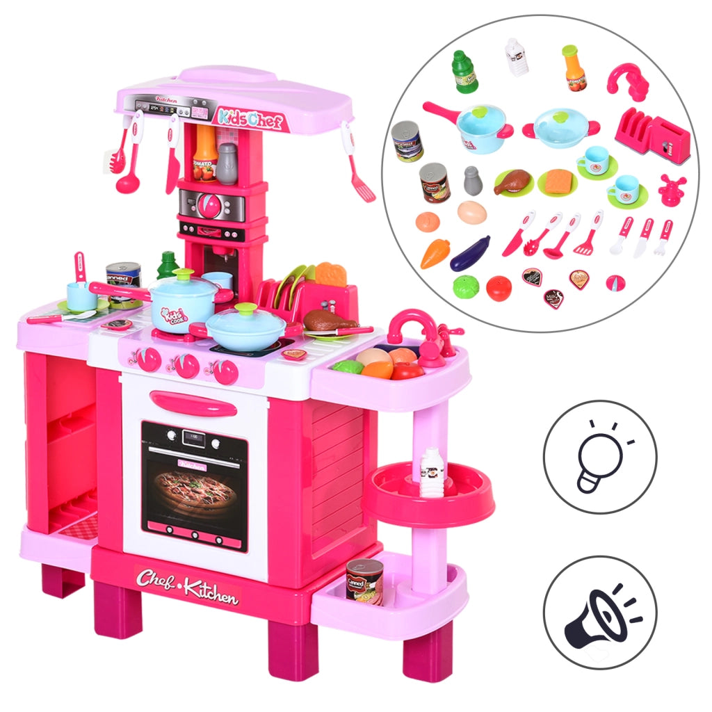Cucina Giocattolo per Bambini con Luci e Suoni ¨C Minimal ¨C Rosa 78x29x87