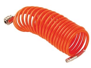 TUBO A SPIRALE PER COMPRESSORI CON ATTACCHI RAPIDI PROFILO GERMANIA- - ø mm.6x8 mt.7,5 - 1 blister EXCEL
