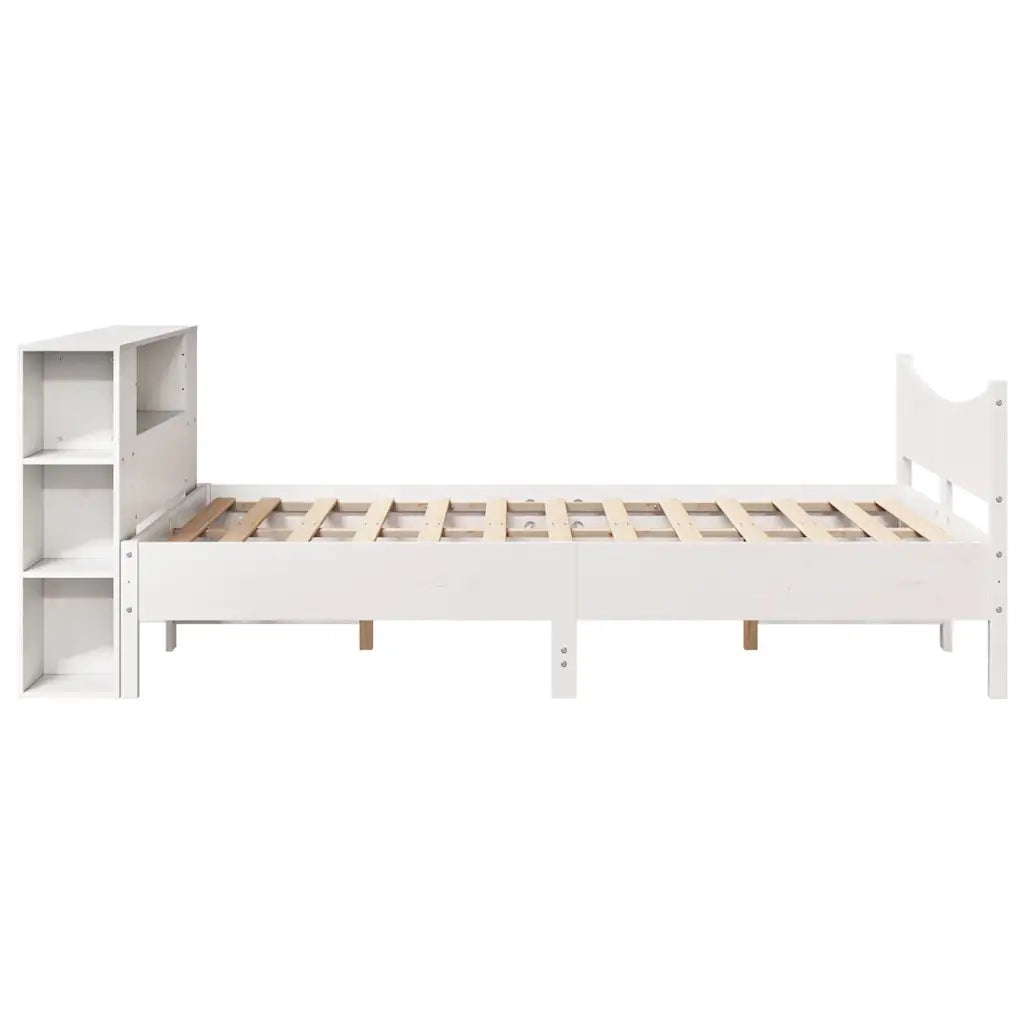Giroletto senza Materasso Bianco 160x200 cm Legno Massello Pino 3323294