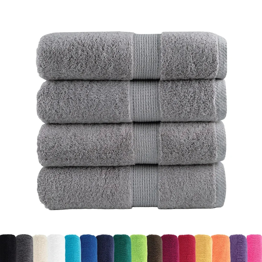 Asciugamani per ospiti Premium SOLUND 4 pz Grigio 30x50 cm 600 g/m² 137303
