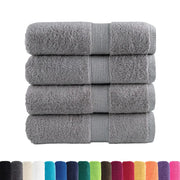 Asciugamani per ospiti Premium SOLUND 4 pz Grigio 30x50 cm 600 g/m² 137303