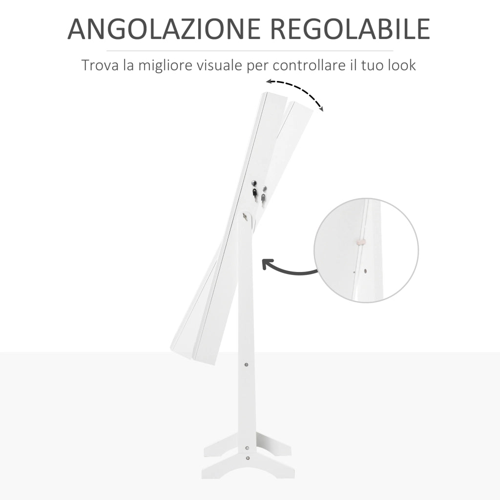 Armadietto Portagioielli con Specchio ¨C Xylo ¨C Bianco con Serratura