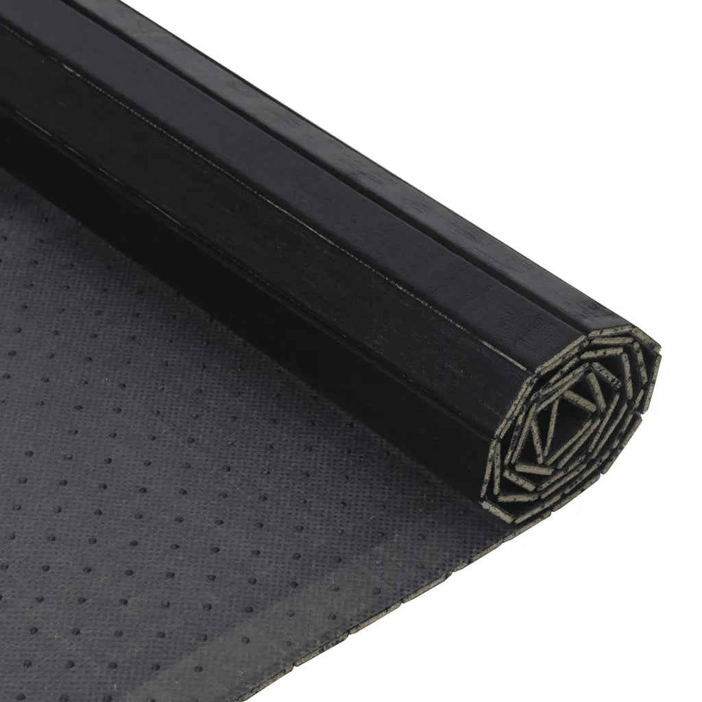 Tappeto del soggiorno | Tappeto Rettangolare Nero 60x400 cm in Bamb¨´