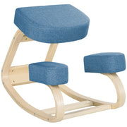 Sedia con Inginocchiatoio e Cuscino ¨C Zephmum ¨C Legno di Betulla, Blu, 51x69x58cm