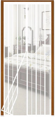 Gordino per finestra magnetico - Protezione dalle zanzare - Montaggio facile - 90 x 210 cm - Bianco