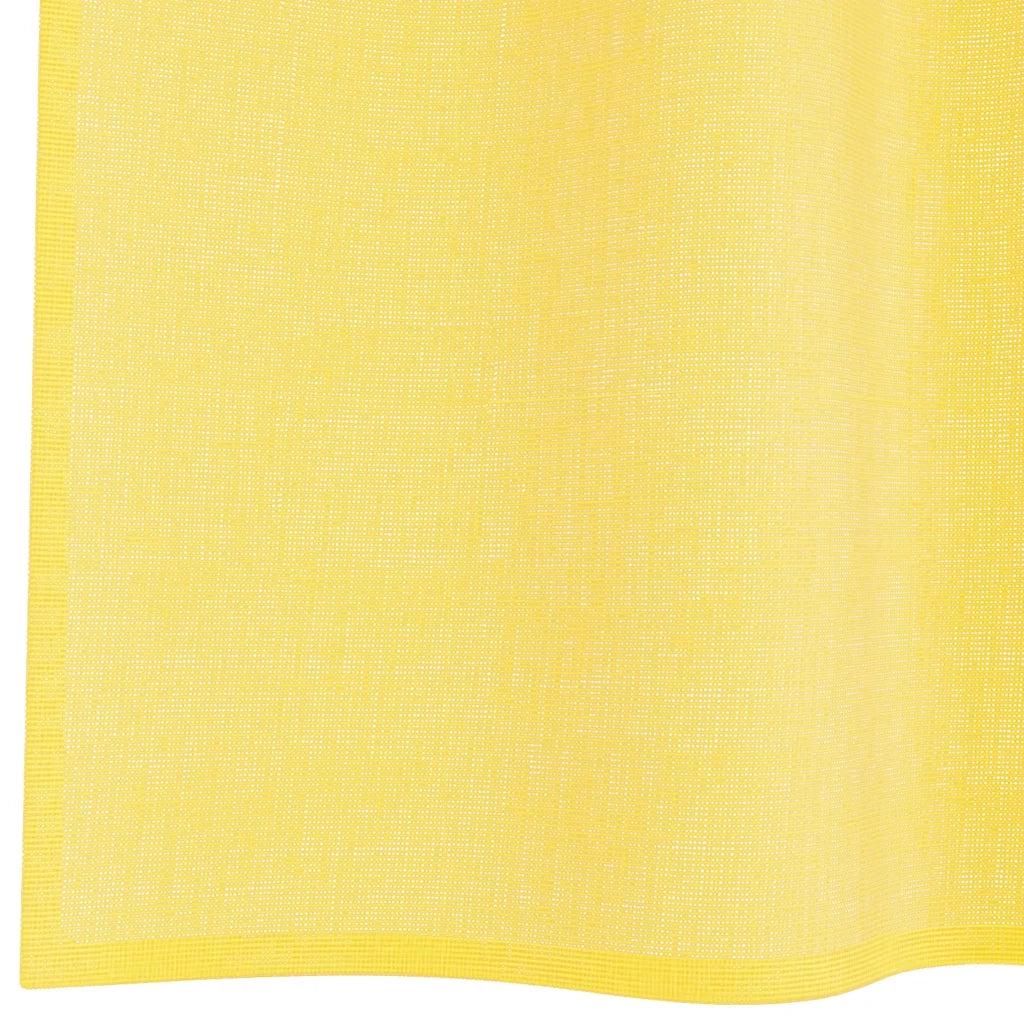 Tende in Voile con Passanti 2 pz Giallo 140x245 cm