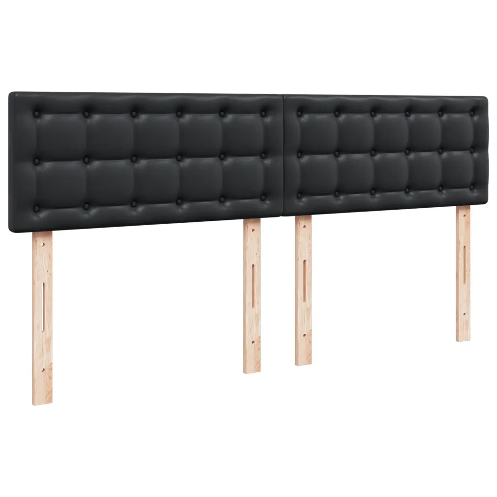 Giroletto a Molle con Materasso Nero 200x200 cm in Similpelle