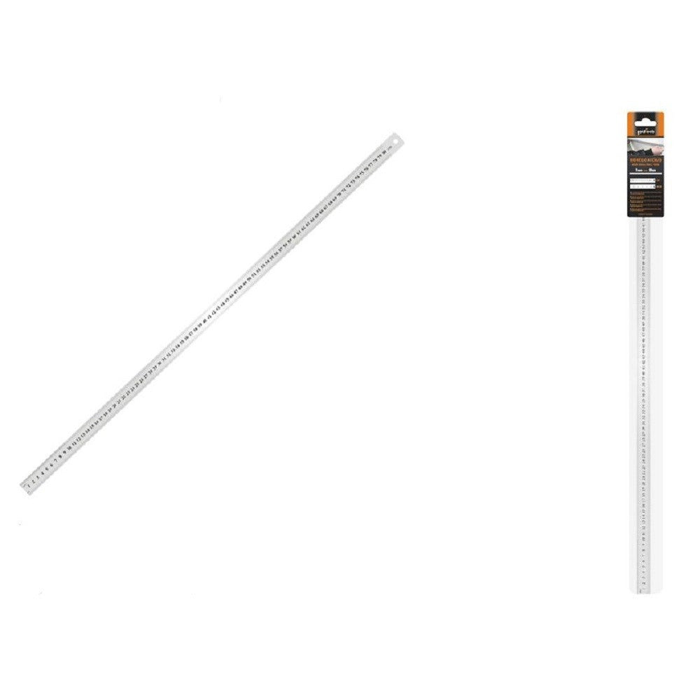 Trade Shop - Righello Metro In Acciaio Inox Metallo 1mm A 80cm Riga Segnatura Cm Inch 97766 -