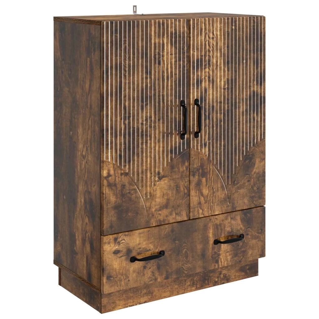 Credenza | Madia | Buffet da pranzo | Armadio da pranzo Rovere Fumo 66 x 34,5 x 92 cm Legno ingegnerizzato