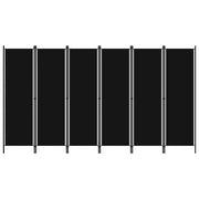 Paravento a 6 Pannelli Nero 300x180 cm 320730