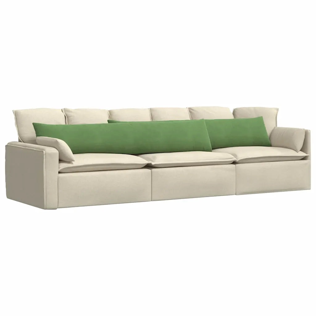 Cuscini da Divano 2 pz | Cuscini per sedie Verde chiaro 200 x 40 cm