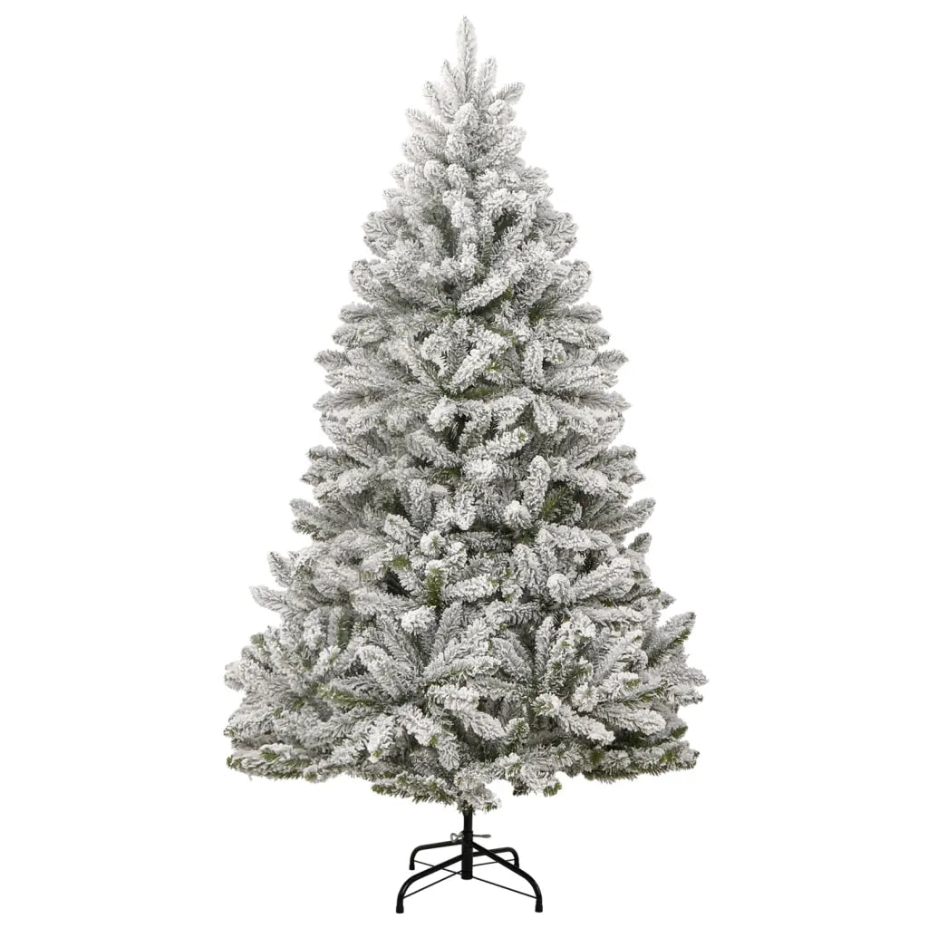 Albero Natale | Decorazioni natalizie Artificiale Incernierato con Neve Fioccata 240 cm
