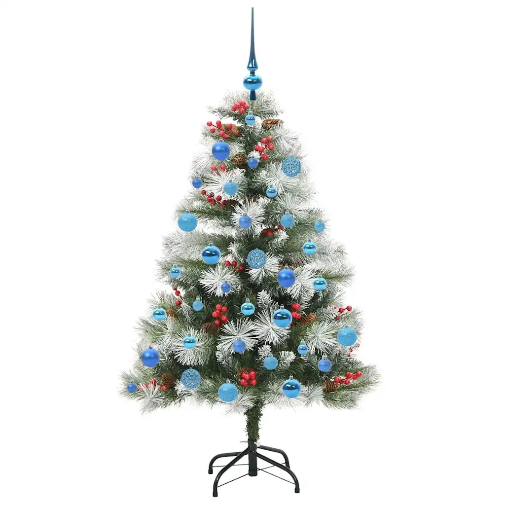 Albero di Natale | Decorazioni natalizie artificiale Verde e bianco 150 cm