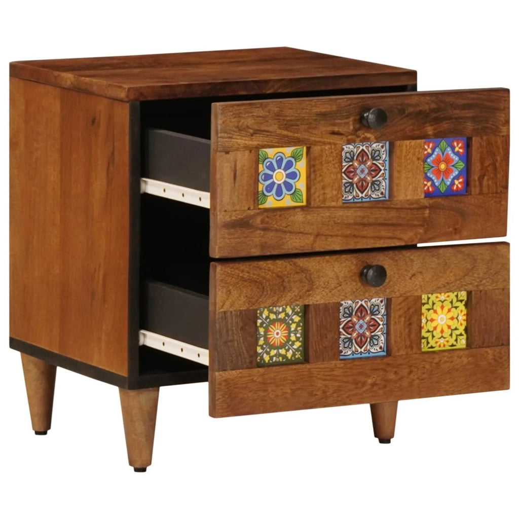 Armadio da Notte con cassetto 2 pcs Marrone 40 x 33 x 46 cm 4018223