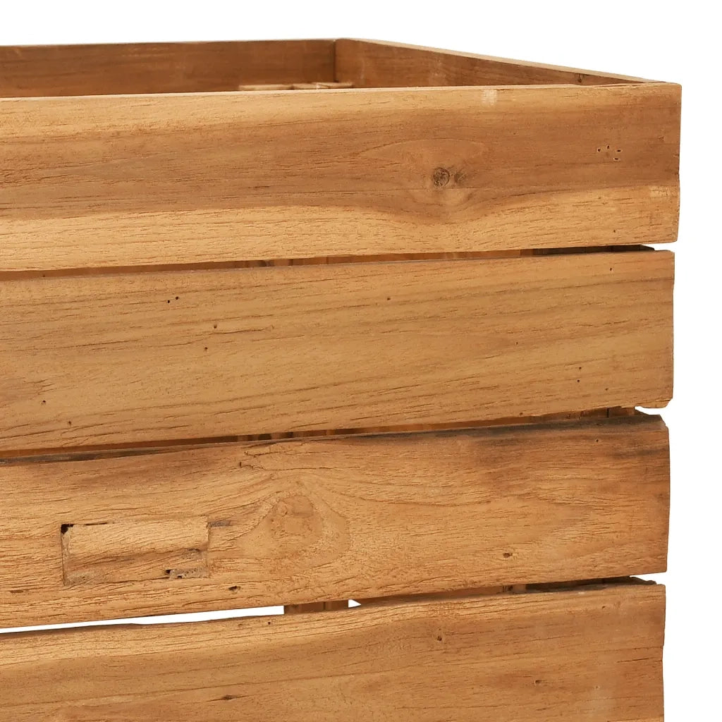 Letto Rialzato 150x40x38 cm Legno di Teak di Recupero e Acciaio 47423