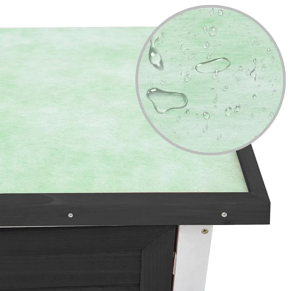 Conigliera per Esterni con 1 Porta Grigia in Legno CFW5760367