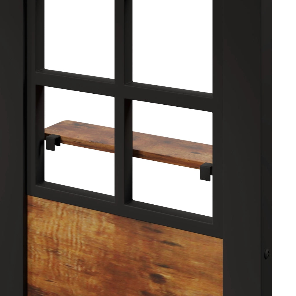 LETTO a soppalco 90x200 cm in metallo e MDF nero con scala contenitore