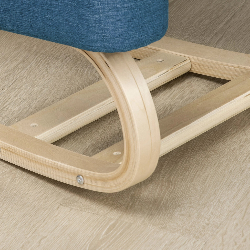 Sedia con Inginocchiatoio e Cuscino ¨C Zephmum ¨C Legno di Betulla, Blu, 51x69x58cm