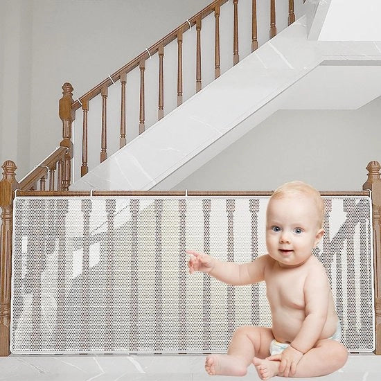 Rete di sicurezza per balcone - Rete di sicurezza per scale - Rete di sicurezza per bambini - Recinzione - Rete di protezione mesh - 2 x 79 cm - Rete di sicurezza per bambini
