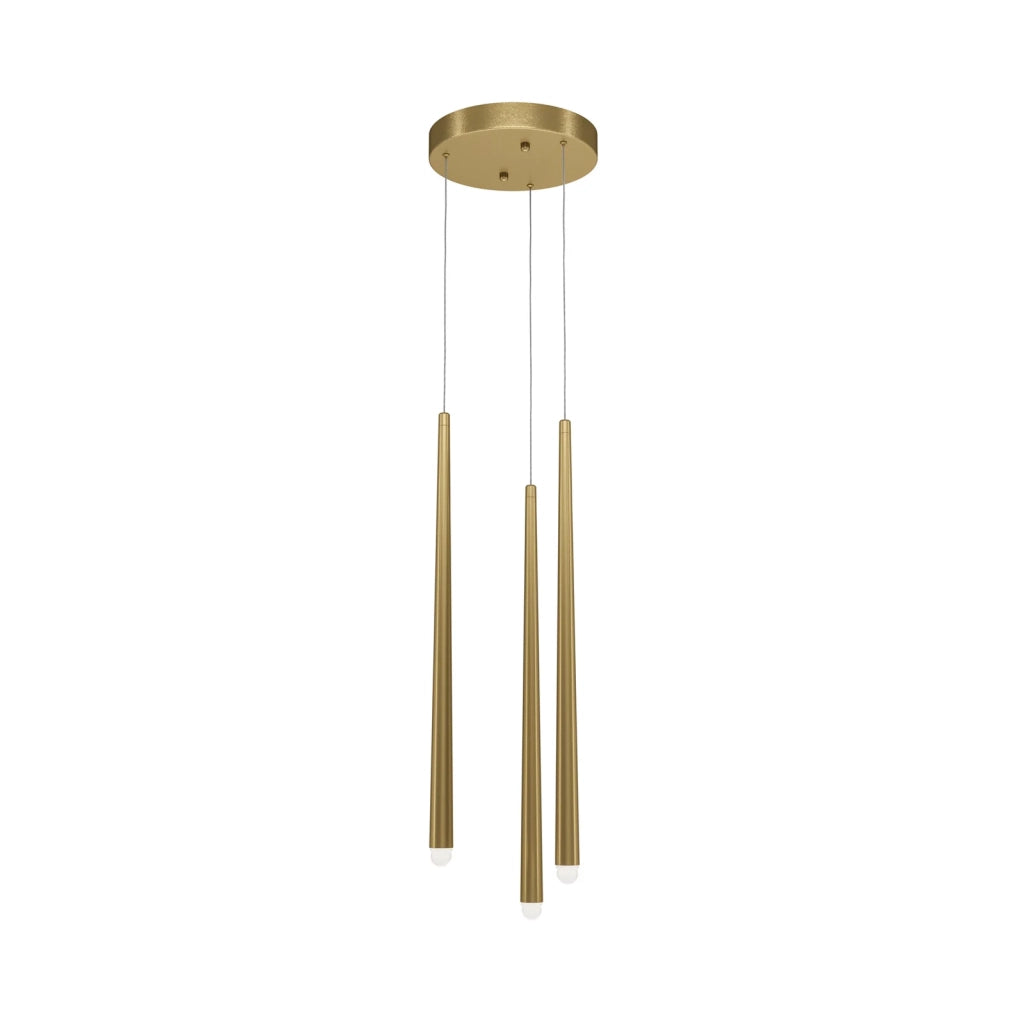Maytoni Lampadario Moderno Cascade 3 luci LED integrato ottone alluminio