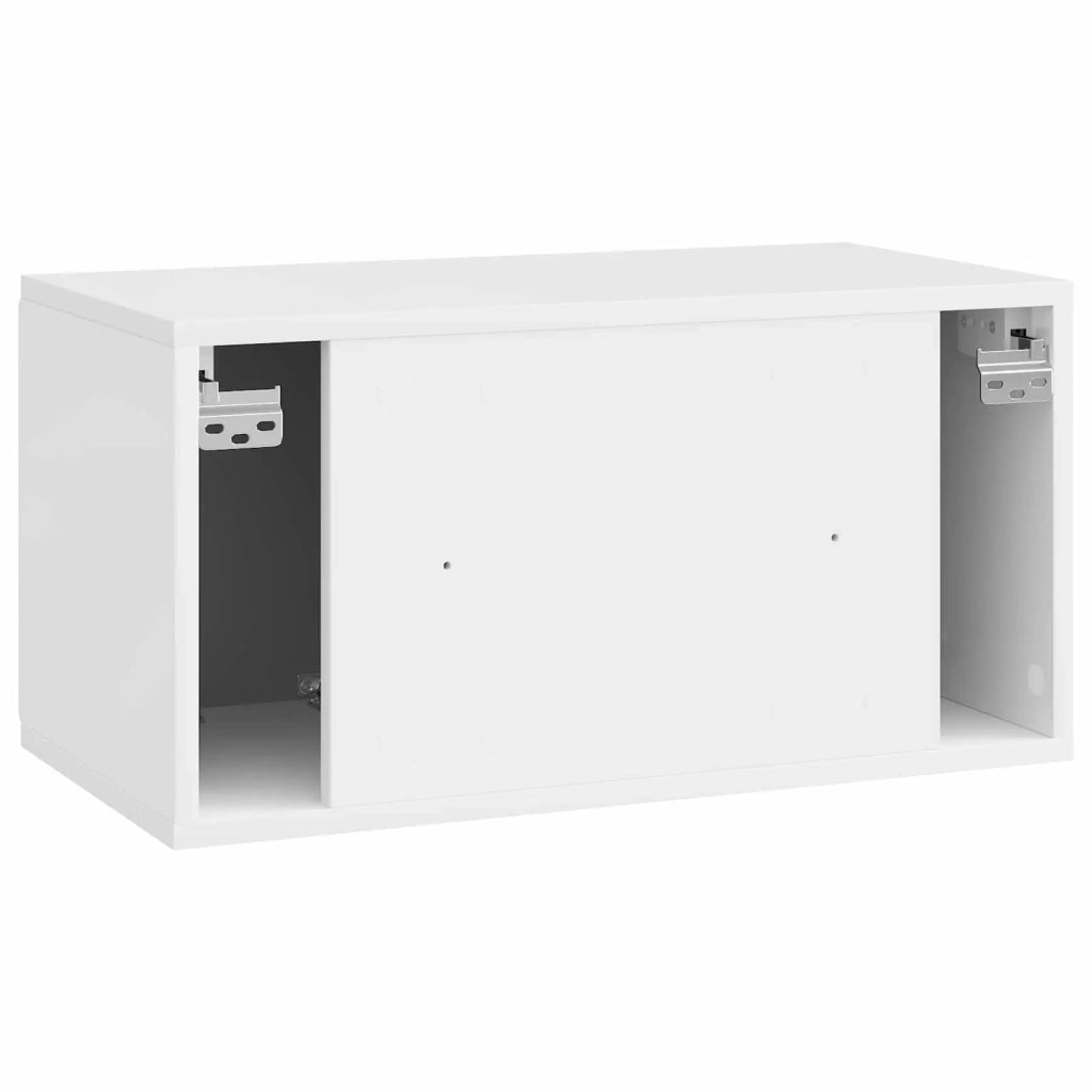 Mobile TV da Muro | Armadietto TV | Mobile Porta TV Bianco Lucido 59,5 x 31 x 30 cm