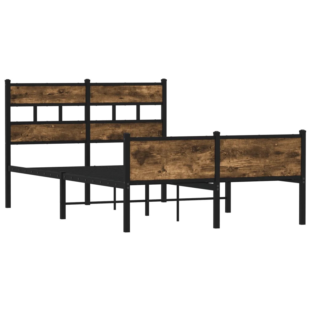 Giroletto senza Materasso-Struttura Letto Rovere Fumo 120x190 cm in Truciolato 146111