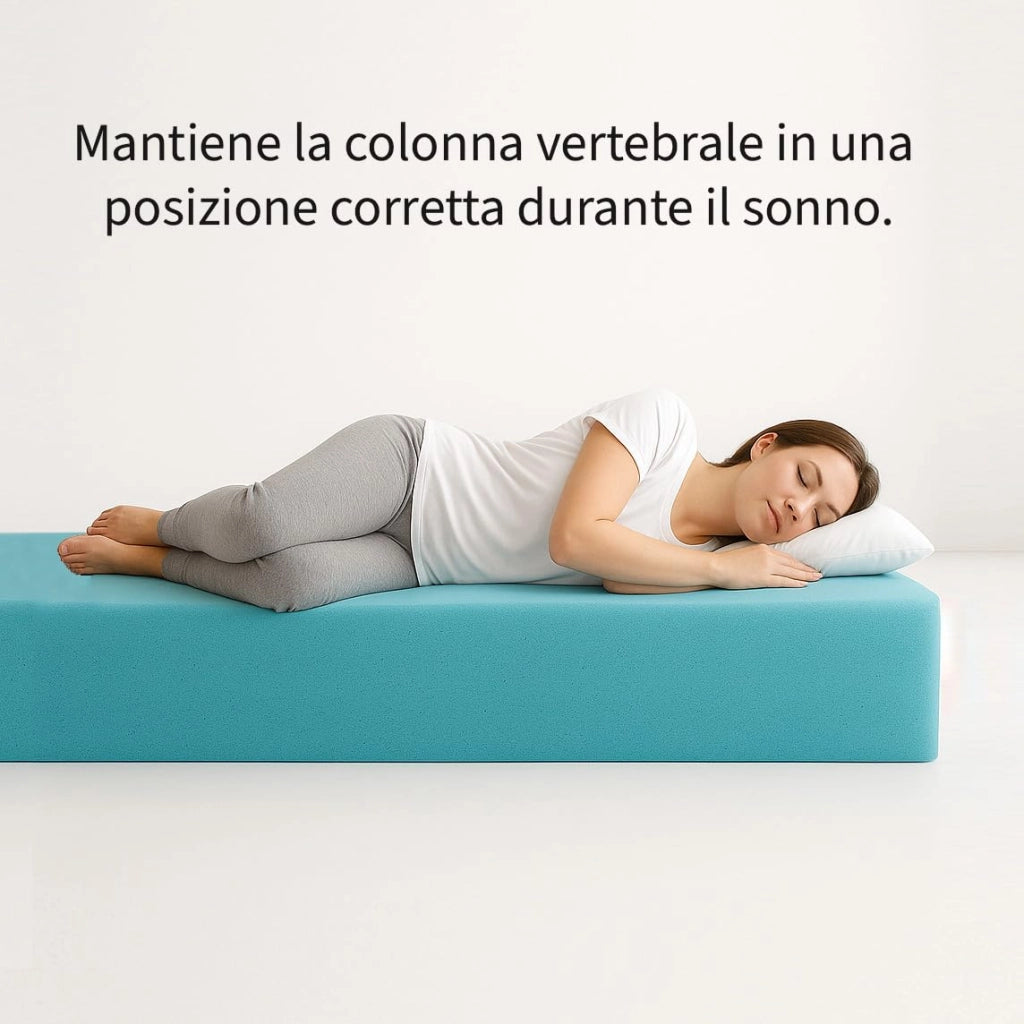 Materasso ortopedico semi rigido Piazza e Mezzo 120x195 in Water Foam ALTO 20 Cm. Materasso di base robusta con Rivestimento anallergico sfoderabile. Materasso Made in Italy 100%