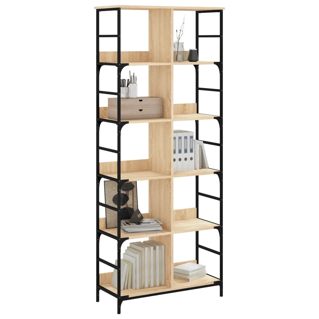 Libreria Rovere Sonoma 78,5x33x188,5 cm in Legno Multistrato 835260