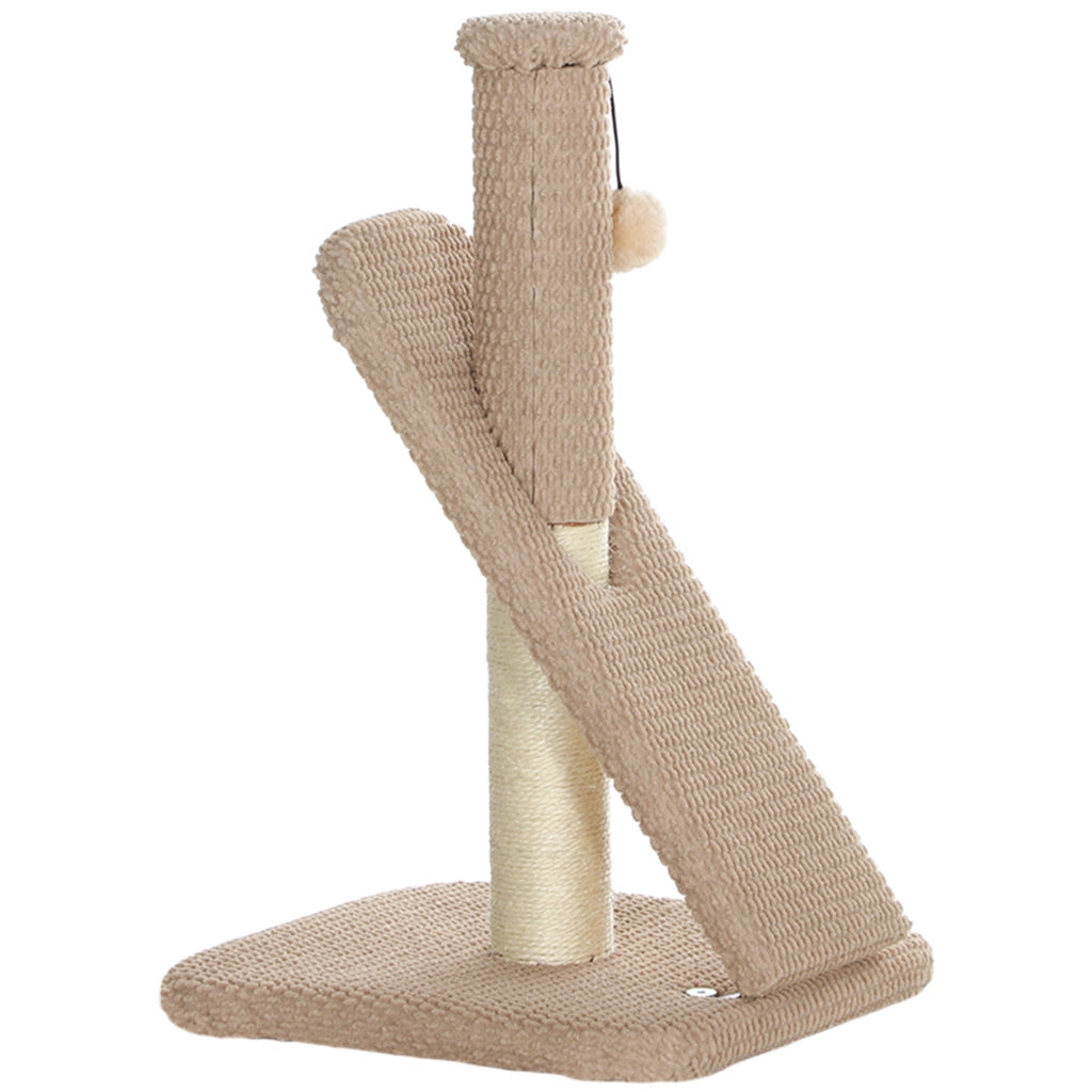 Tiragraffi per Gatti con Cuscino e Gioco ¨C Zephmum ¨C Beige 54 cm