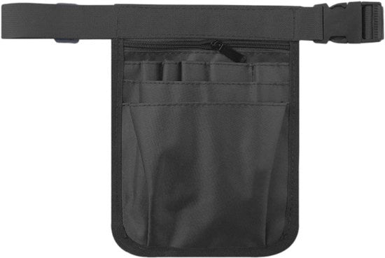 Doppio set di tasche per capo per infermieri, borsa per attrezzi per infermieri, adatta per farmacisti, veterinari, responsabili, parrucchieri, tecnici, Nero