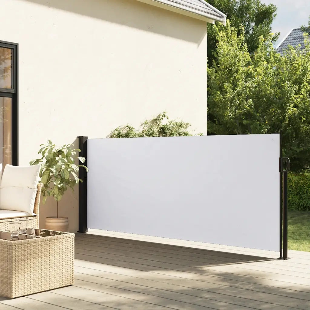 Tenda da Sole | Tenda parasole Laterale Retrattile Bianco 140x600 cm