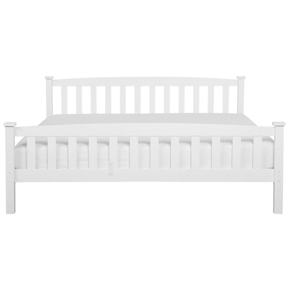 Letto matrimoniale in legno di pino bianco 180 x 200 cm Super King Size a doghe