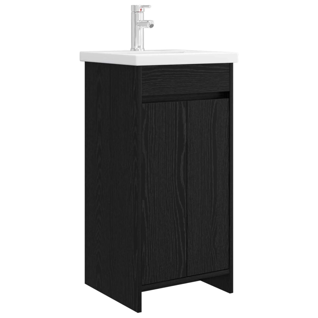 Mobile da bagno con lavabo Rovere Nero 42 x 40 x 84,5 cm 890769